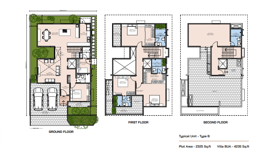 soulace by modern spaaces floor plan 2325 Sq.ft